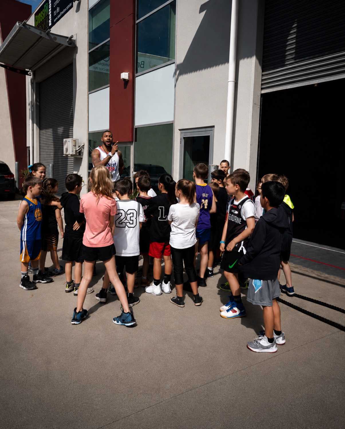 A team talk before training